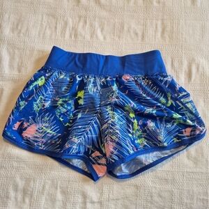 DSG girls size Large blue athletic shorts with liners, EUC